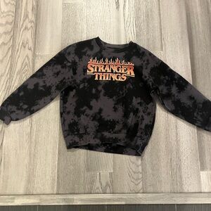 Netflix Stranger Things Black and Orange Kids Sweater